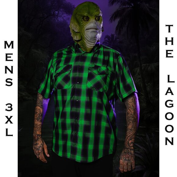 DIXXON FLANNEL - LAGOON BAMBOO Shirt SS - Men's 3XL - Horror Series - Picture 10 of 10